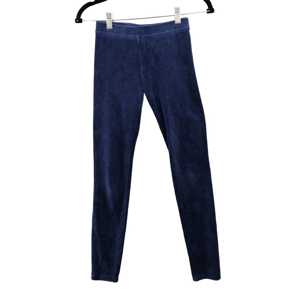 Crewcuts Girls Size 12 Corduroy Leggings Blue Stretchy Fleece Fall Winter